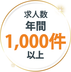 求人数年間1,000件以上