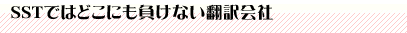SST ではどこにも負けない翻訳会社