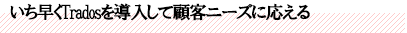いち早くTradosを導入して顧客ニーズに応える