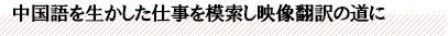 中国語を生かした仕事を模索し映像翻訳の道に